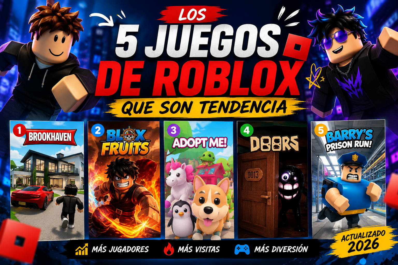 Los 5 juegos de Roblox en tendencia 2026